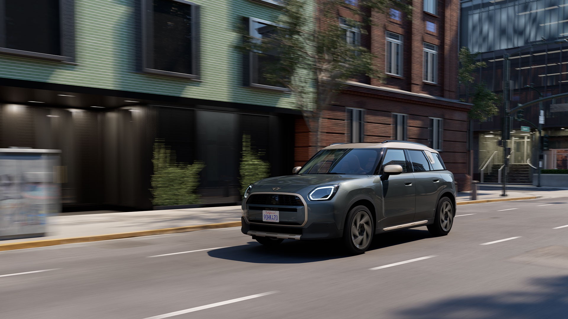 New MINI Countryman– green and black – front view